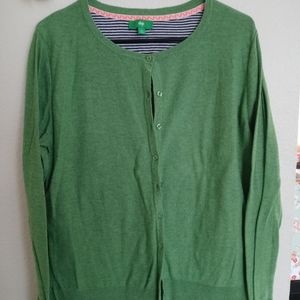Green cardigan